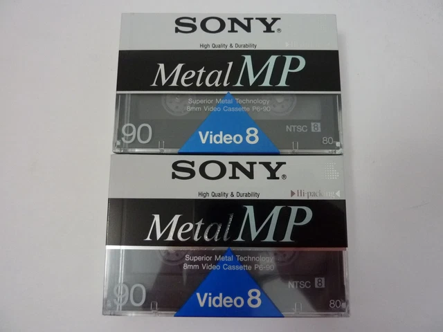 Nueva cinta de casete en blanco Sony Metal MP 90 P6-90 MP video 8