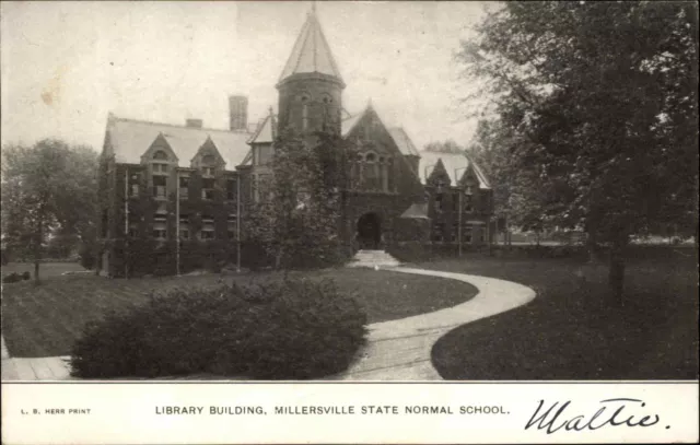 Millersville Pennsylvania PA State Normal School Library c1910 Vintage Postcard