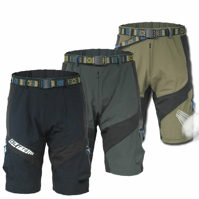 Outto Herren Baggy MTB Shorts Radsport Kurze Hose Fahrradhose Mit Gürtel Coolmax