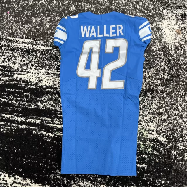 2021 detroit lions #42 Waller game issued nfl football jersey