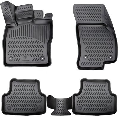 Tappetini per CITROEN c4 II 2011-2020 3d vestibilità alto bordo TAPPETINI in GOMMA NERO 