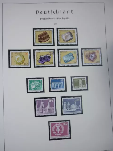 Briefmarkensätze Deutsche Demokratische Republik  Jahrgang  1974 postfrisch