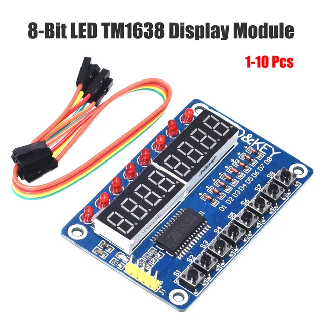KEY DISPLAY FISTS For AVR Arduino New 8Bit Digital LED Tube 8Bit
