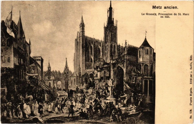 Antique CPA AK METZ Le Graouly Procession de St-Mark in 1631 (393331)
