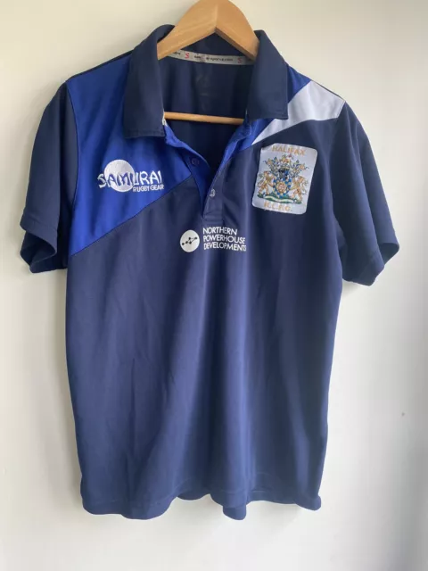 Halifax RLFC player worn rugby league polo shirt Samurai medium