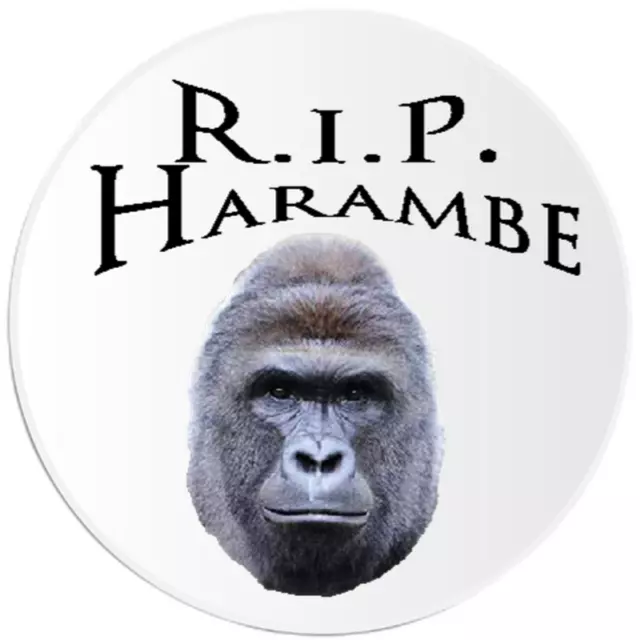 RIP Harambe - 25 Pack Circle Stickers 3 Inch - Meme Gorilla