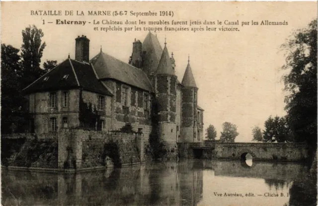 CPA AK ESTERNAY Le Chateau dont les meubles furent jetes dans le Canal (491345)