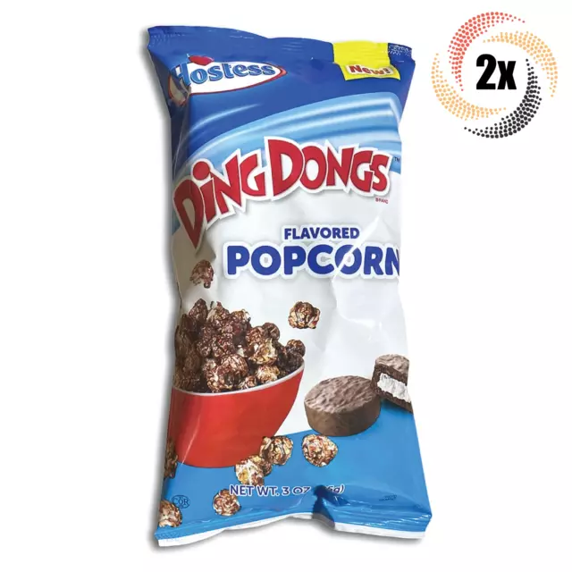 2x Bags New Hostess Ding Dongs Flavored Popcorn Crispy & Sweet Snack | 3oz