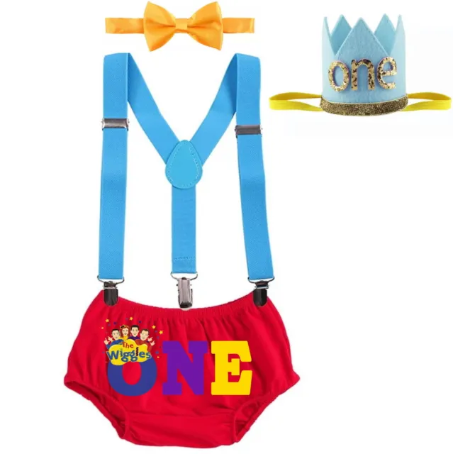Red Wiggles Baby Boy One Cake Smash 1st Birthday Costume Photo Wiggles Outfit