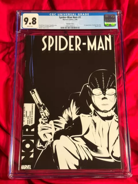 CGC 9.8~Spider-Man Noir #1~Rare variant~1st appearance~2009~Dennis Calero~MCU~12