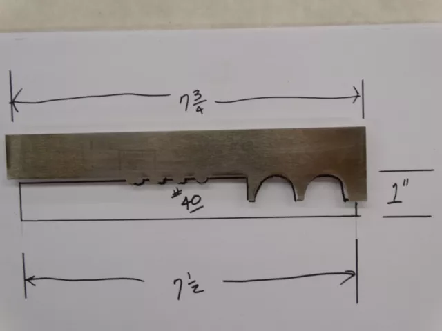 Shaper / Molder Custom Corrugated Back / CB Knives For 1 +" x 7 1/2" Casing/Base