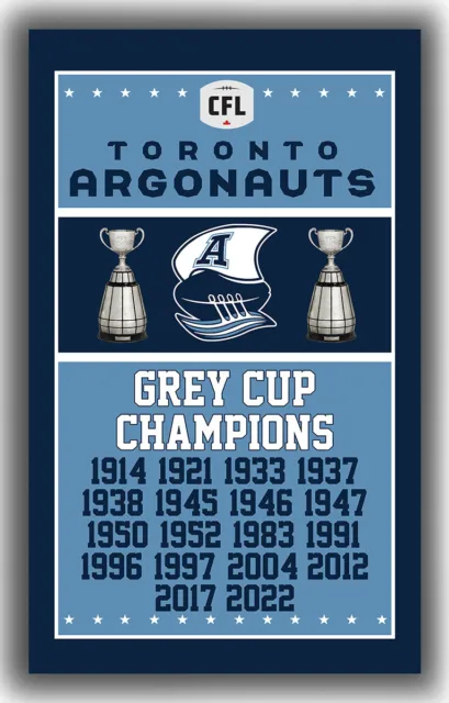 Toronto Argonauts Football Team Grey Cup Champions Flag 90x150cm 3x5ft Banner