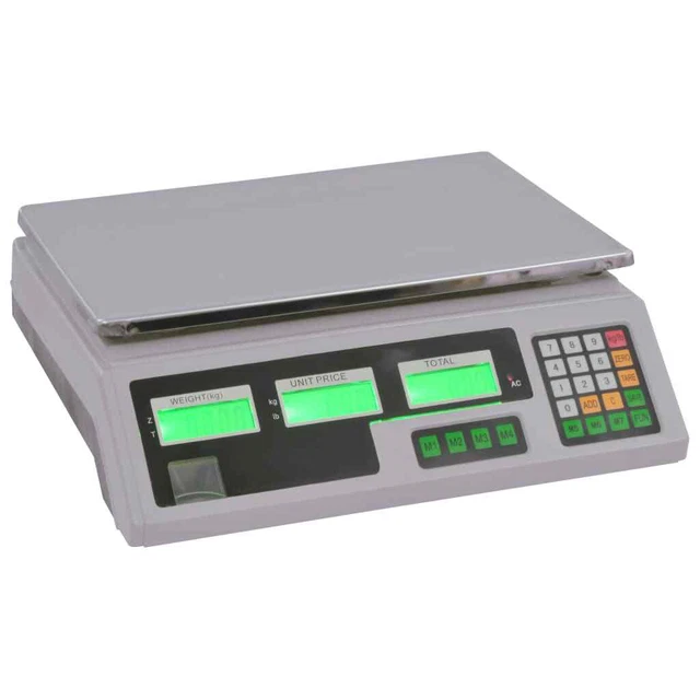 Bilancia Digitale LCD 30 kg con Batteria Ricaricabile Piattaforma Peso vidaXL