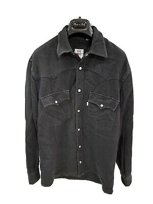 Levi's levis camicia shirt jacket jeans uomo men vintage tg S jake nero U.S.A.