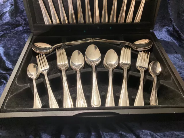 Viners Silver Plate Cutlery Set - Serves 6 - EPNS on Stainless Steel 2