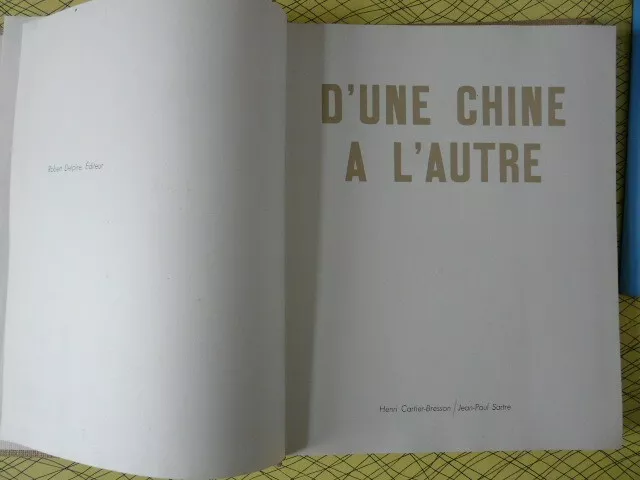 H. Cartier-Bresson / Sartre 1954 Delpire Editeur D' Une Chine A L' Autre Photos