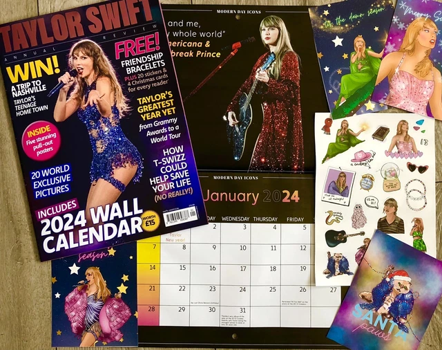 TAYLOR SWIFT ANNUAL Review Magazine 2024 Calendar / Posters Plus More