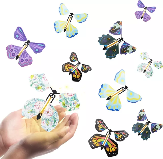 20 stk Magischer Fliegende Schmetterlinge Magische Spielzeug Farbe mit Gummiban 3