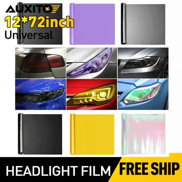 9 Colors Premium Glossy Headlight Taillight Fog Light Vinyl Sticker Tint Film YS