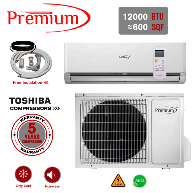 12000 BTU Air Conditioner Mini Split 16.9 SEER AC Ductless ONLY COLD 220V