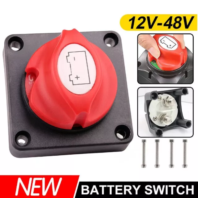 12V 24V Battery Disconnect Cut Off Kill Switch Car Boat Marine Caravan Isolator