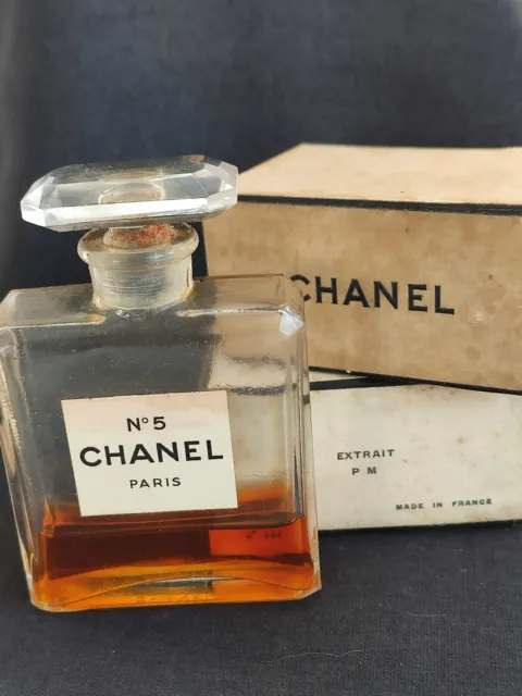 CHANEL VINTAGE EXTRAIT 1920's Very Rare Original Crystal Bottle & Box  $180.00 - PicClick