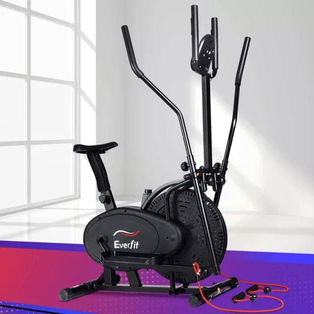 Exercise Bike Elliptical Cross Trainer Home Fitness 5in1 Workout Bicycle Machine