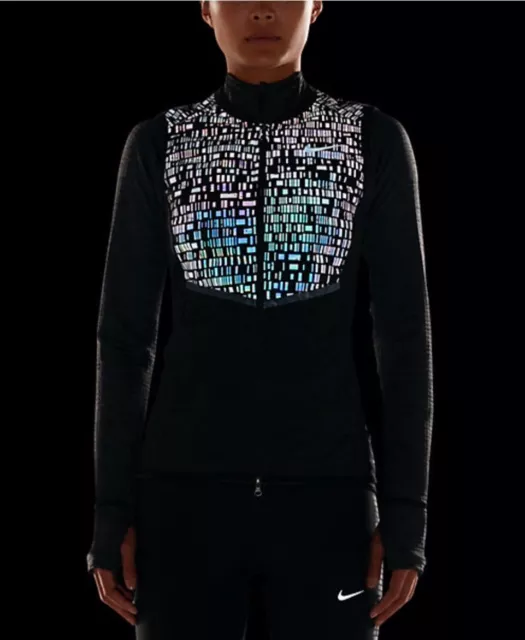 Nike Aeroloft Vest 800 Women's Red Down Running Vest Size M Flash Reflective