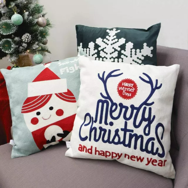1pc Christmas Letter Print Pillow Cover (without Pillow Insert), Modern  Style Linen Material 45cm*45cm/17.72in*17.72in Square Single-sided Printed  Decorative Throw Pillowcase With Zipper Closure, Soft & Comfortable,  Suitable For Christmas