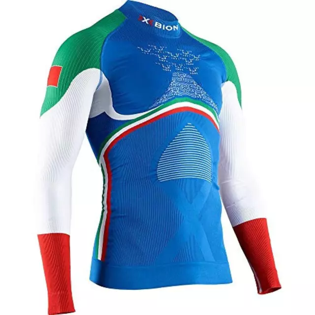 (TG. L) X-Bionic Energy Accumulator 4.0 Patriot Turtle Neck Long Sleeves Italy,