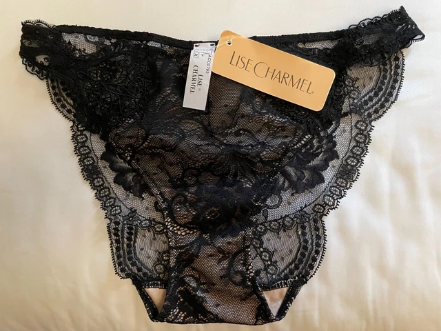 LISE CHARMEL SLIP séduction noir ALLURE DE STAR taille 3 (42) EUR 14,83 - FR