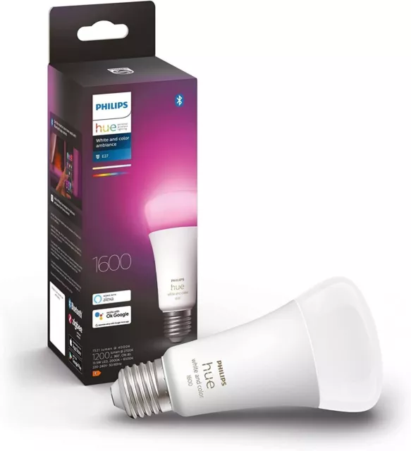 Philips Hue White & Color Ambiance E27 15W 1600lm RGBW (929002471601)