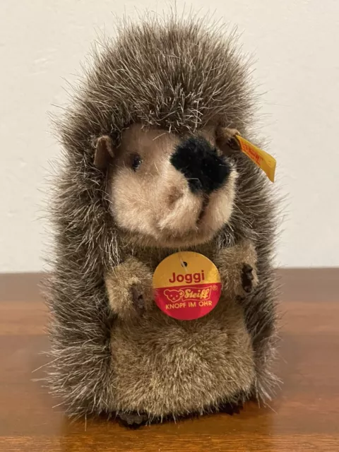 Steiff Tier 1677/15 Igel Joggi Braun süß Hochwertig. *Guter Zustand*15 cm*