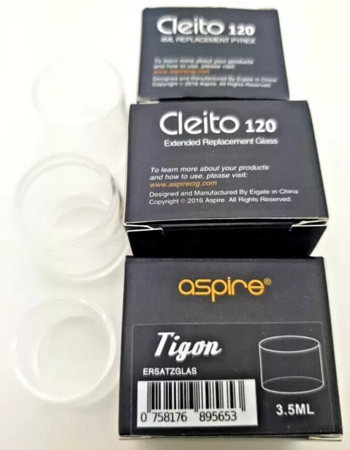 Aspire Cleito 120 / Tigon Ersatztank Pyrex Glas Tank Ersatzglas Wechseltank