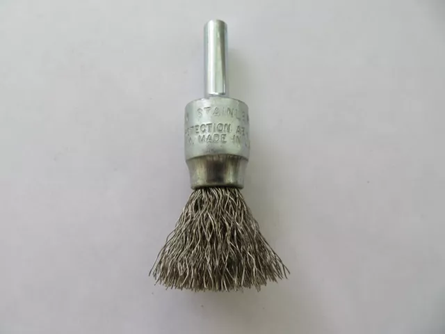 Anderson 1/2" Crimped Wire End Brush .0104" Stainless Steel 06981 USA