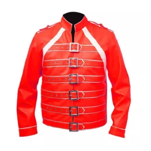 Freddie Mercury Wembley Concert Unisex Designer Halloween Costume Leather Jacket