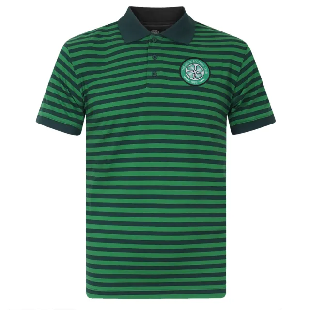 Celtic FC officiel - Polo thème football - homme - à fils teints/rayures chinées