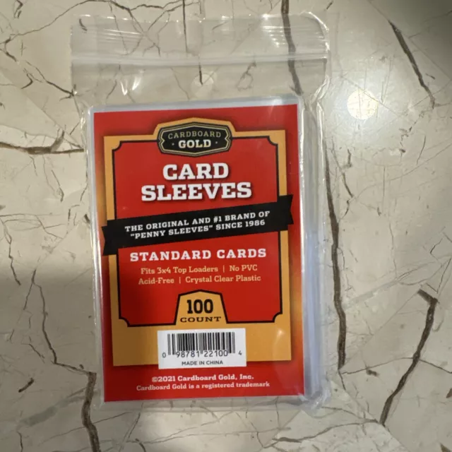 CBG Cardboard Gold Premium 100 Count Sports and Trading Card Soft Penny Sleeves