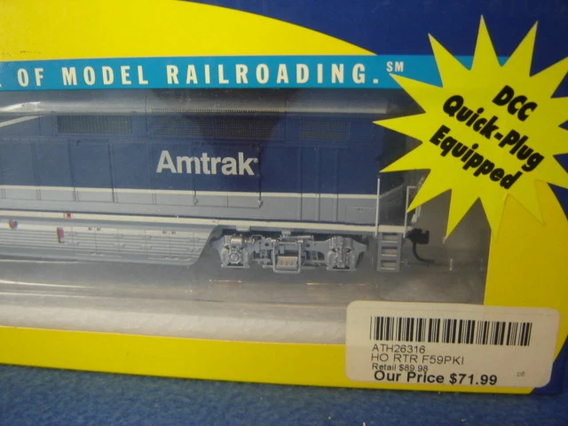 ATHEARN RTR HO F59 PHI #454 AMTRAK WEST #26316 DCC Quick-Plug Equipped EUC 3