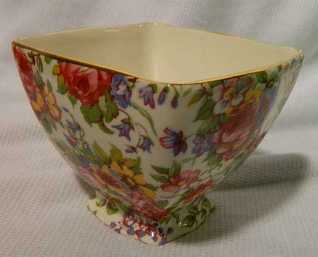 Vintage Royal Winton Grimwades Summertime Chintz Open Sugar Bowl, 1995