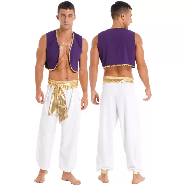 Men's Desert Prince Cosplay Costume Arabian Prince Halloween Party Fancy Dress