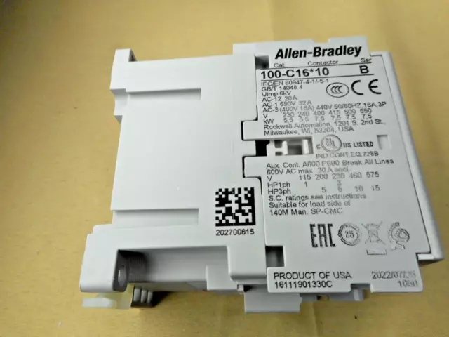 Allen Bradley 100-C16D10   contactor, 120VAC (NIB) 3