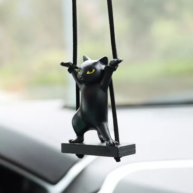 Cartoon Style Cat Car Ornament Resin Car Hanging Pendant Wholesale