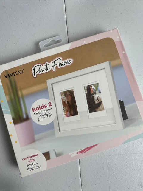 Vivitar Instax Photo Frame, Two Photo Frame for 2.1 x 3.4 or 4 x6 Multiuse Frame