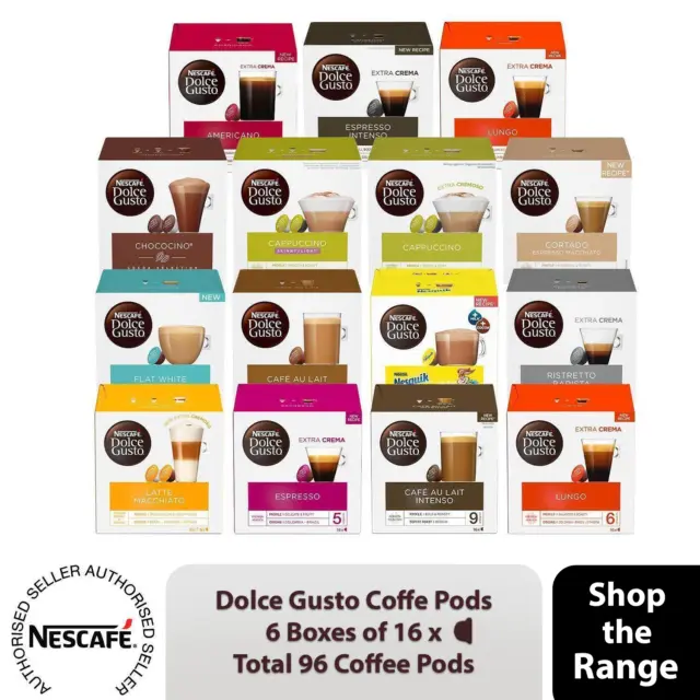 Nescafe Dolce Gusto Coffee Pods 6 Boxes (96 drinks)