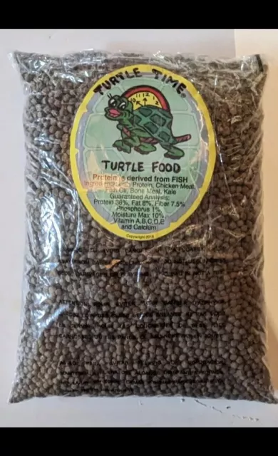 Aquatic Turtle Food Growth 2 Pound Floating. 38% Protein  Bulk Bag FREE SHIPPING