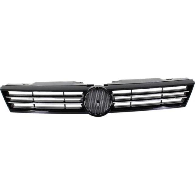 For Volkswagen Jetta Grille 2011-2014 Chrome Shell w/ Painted Black Insert