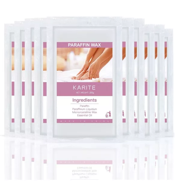KARITE Paraffin Wax Refills, 10 Pack Paraffin Wax Beads Blocks for Paraffin Bath