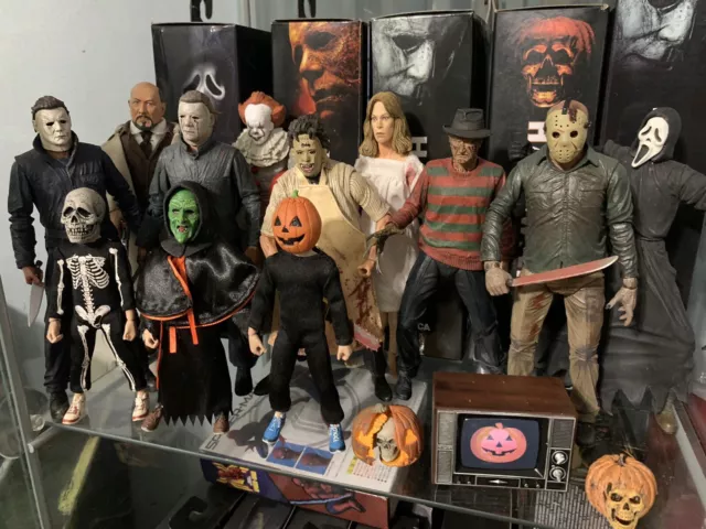 Neca Horror Figure Lot 12 Figures Michael Freddy Jason Leather Face Pennywise