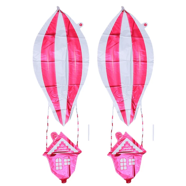 2 Pcs Balloon Aluminum Foil Baby Hot Air Paper Lanterns Decoration